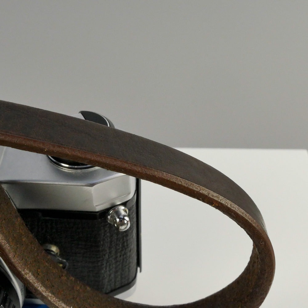 Brown Leather Camera Wrist Strap - Lulworth Stitched image 1