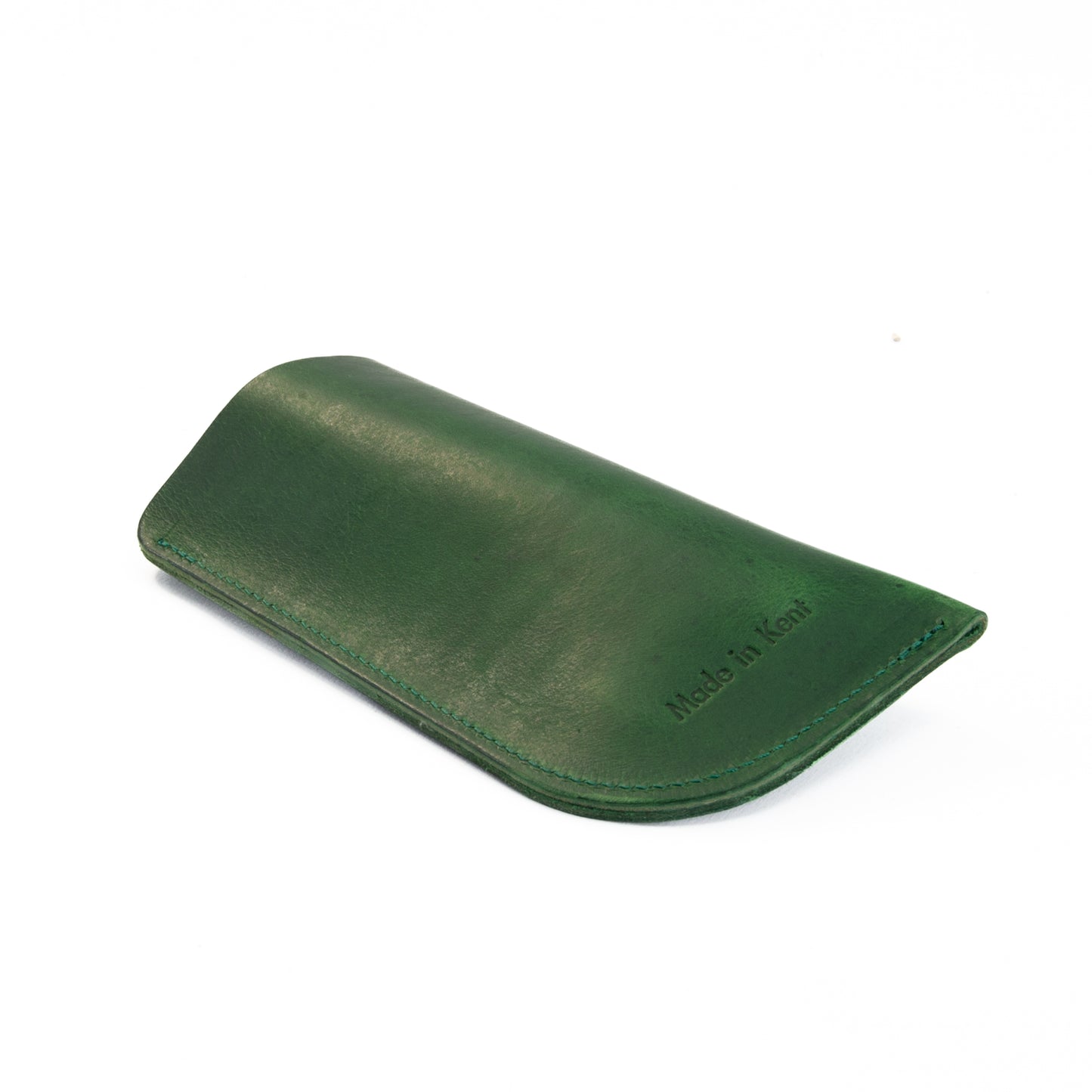 Vintage Green Leather Glasses Sleeve image 2