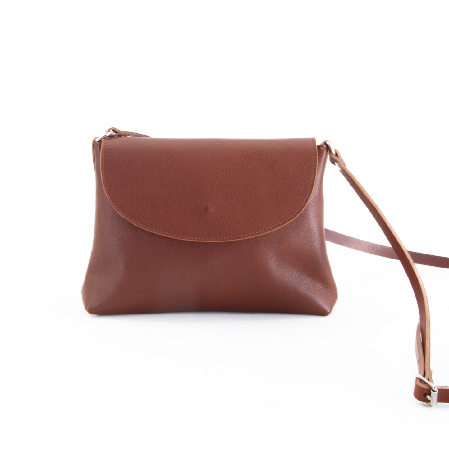 Soft Tan Leather Flap Over Bag image 0