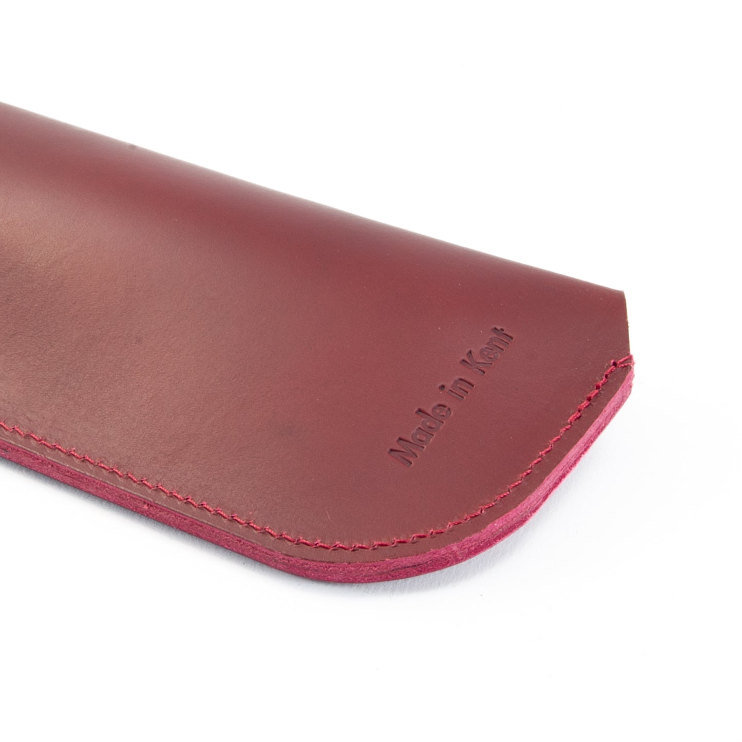 Burgundy Leather Glasses Sleeve image 2