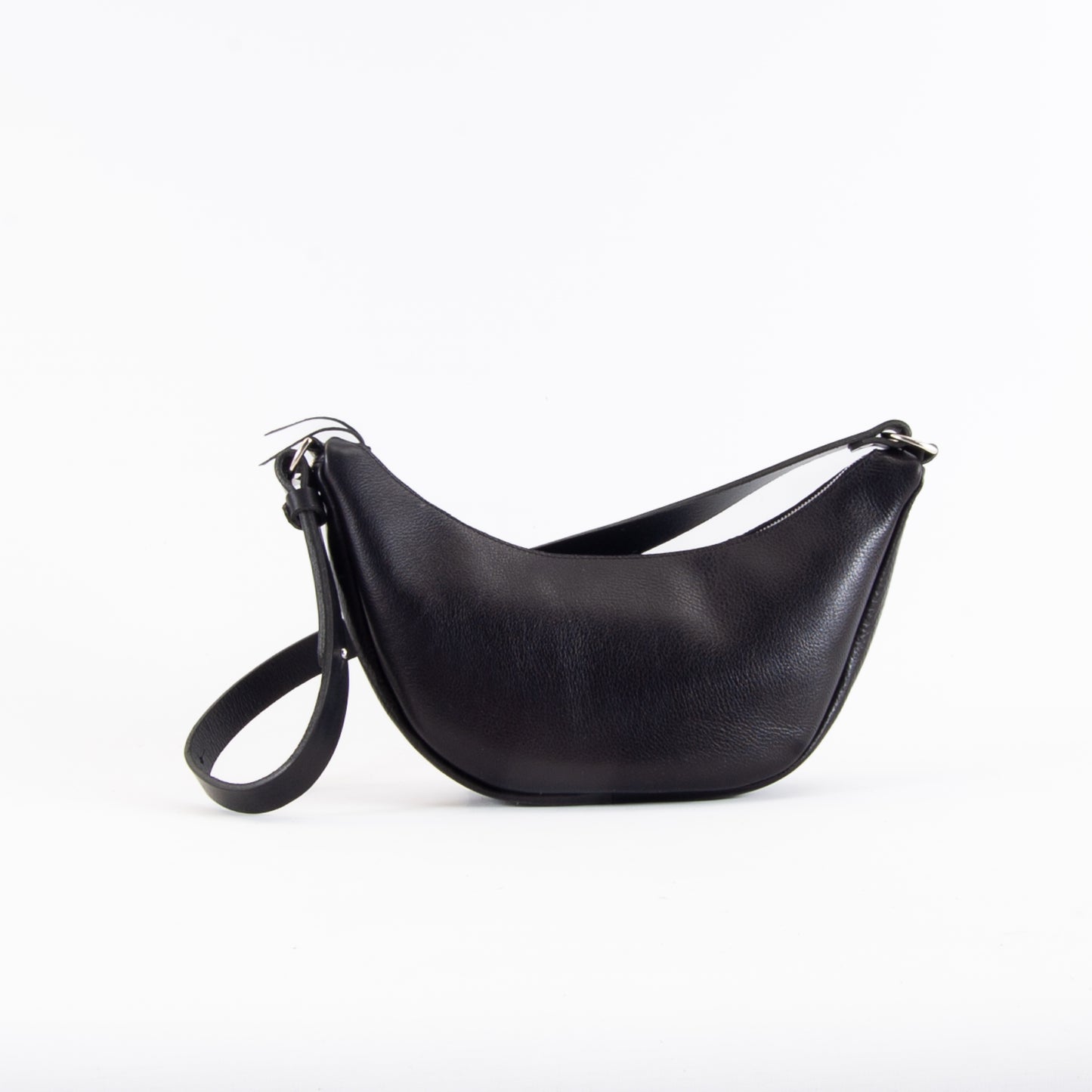 Black Leather Sling Bag image 9