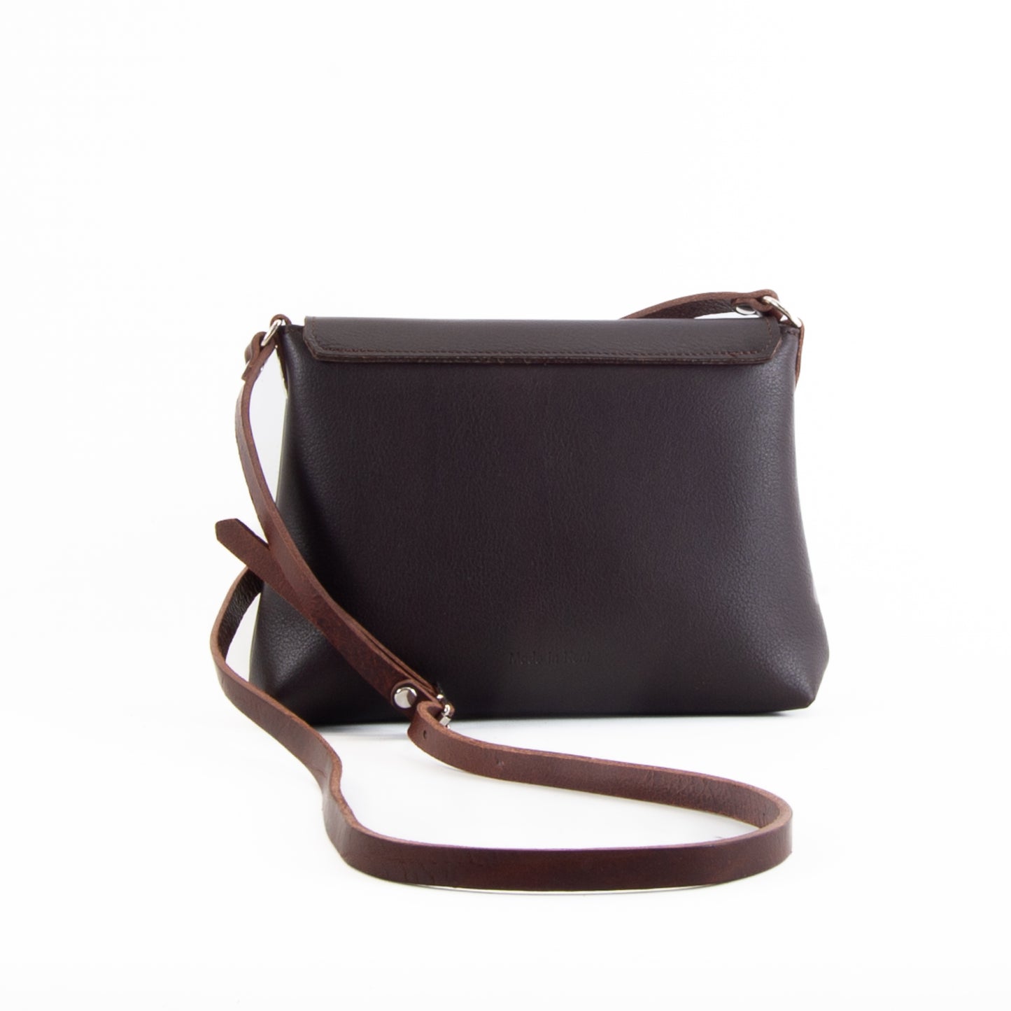 Soft Brown Leather Flap Over Bag image 5