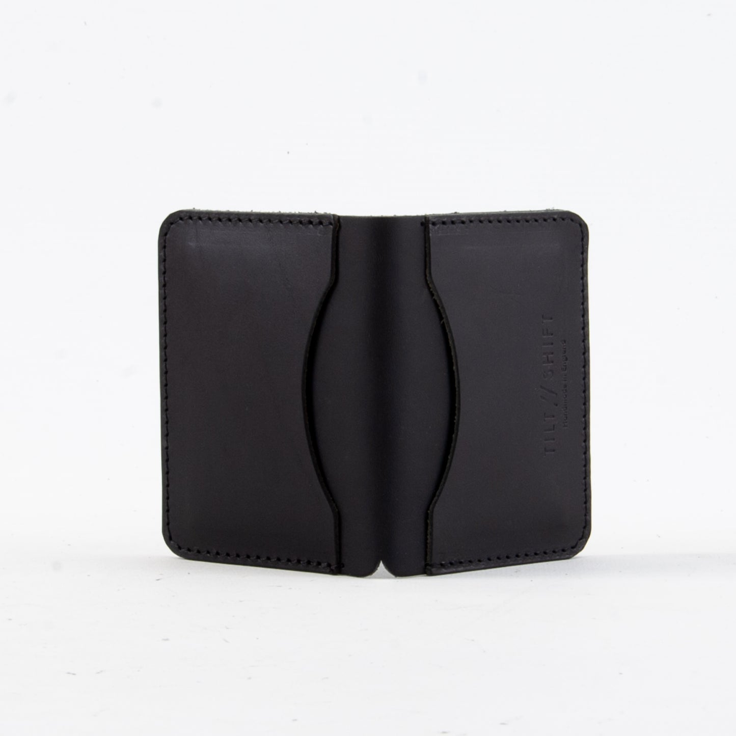 Black + Navy Leather Card Holder