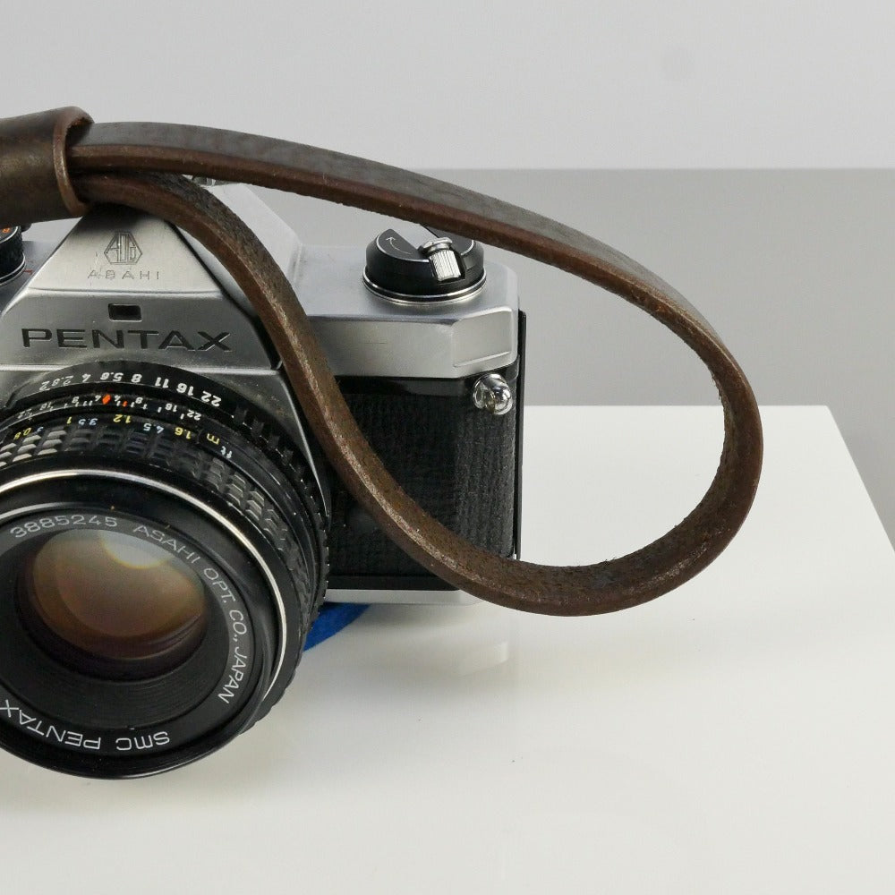 Brown Leather Camera Wrist Strap - Lulworth Stitched image 3