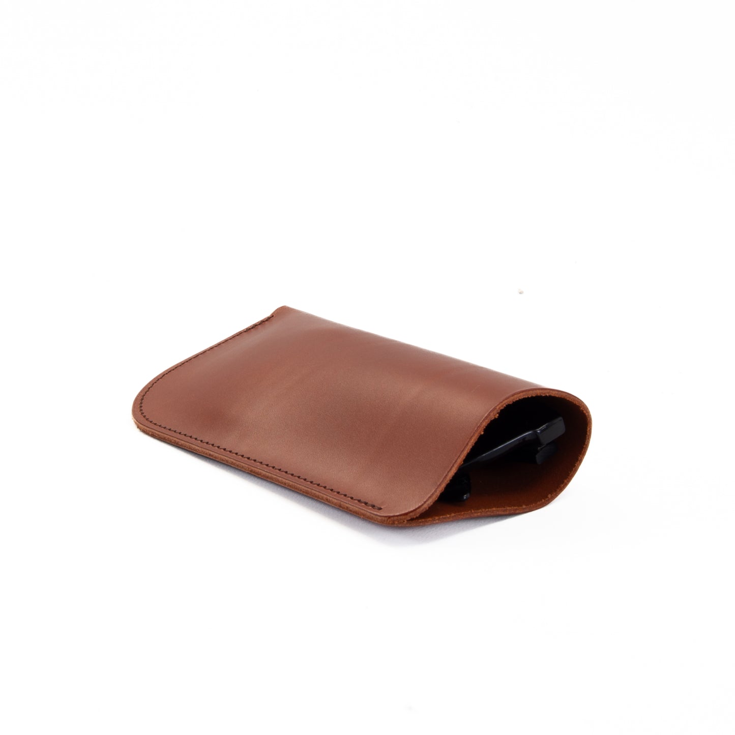 Chestnut Leather Glasses Sleeve image 1