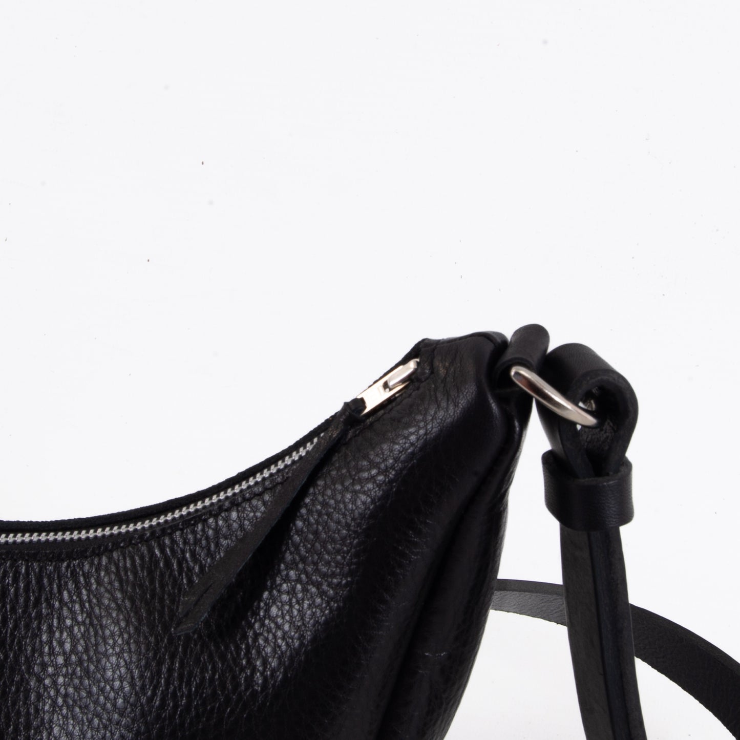 Black Leather Sling Bag image 6