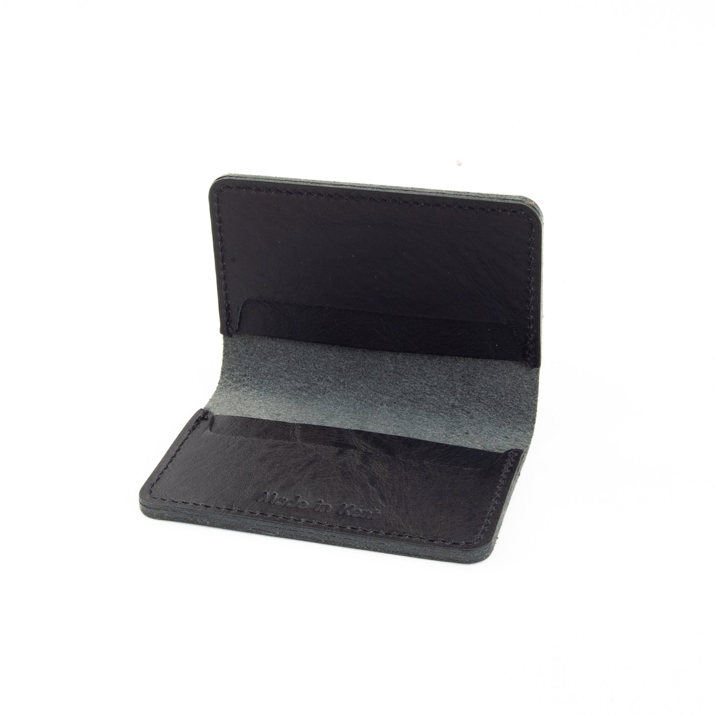Black Leather Card Holder image 2
