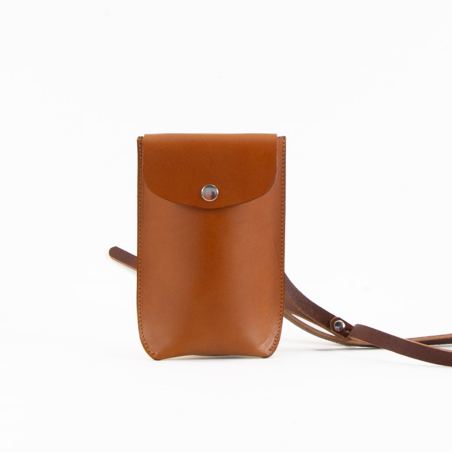 Tan Leather Phone Pouch image 1
