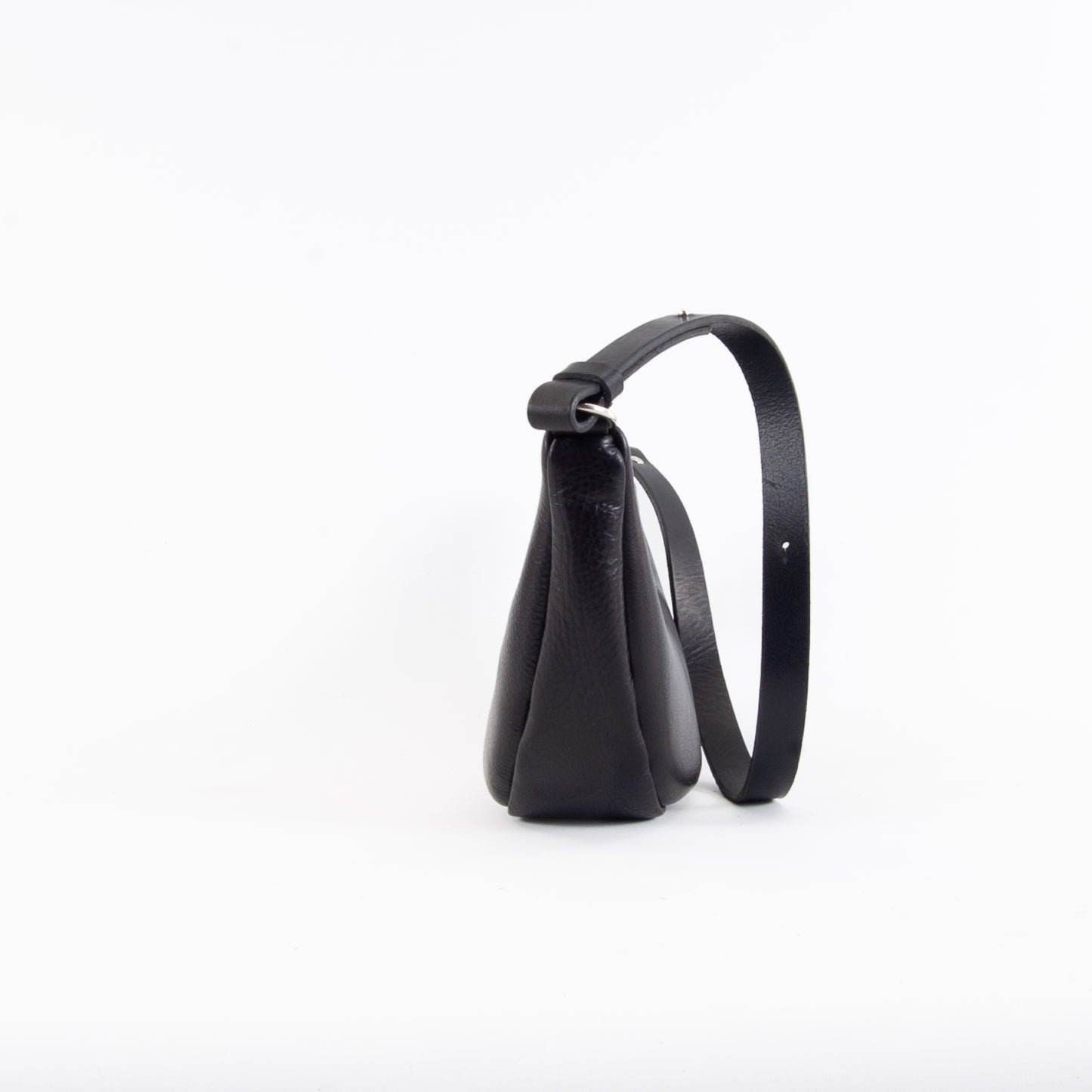 Black Leather Sling Bag image 8
