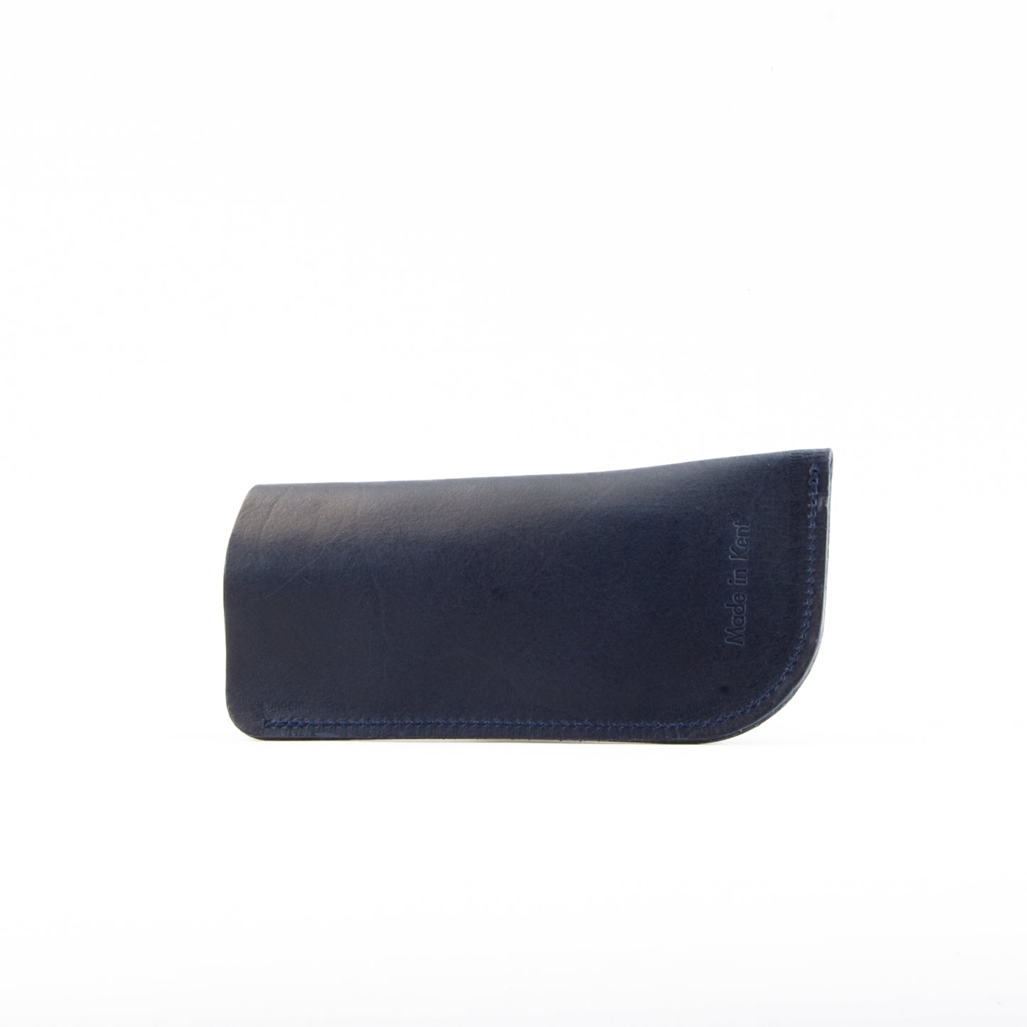 Vintage Navy Leather Glasses Sleeve image 3