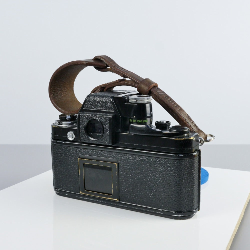 Brown Leather Wide Camera Wrist Strap - Scandola Stitched image 1