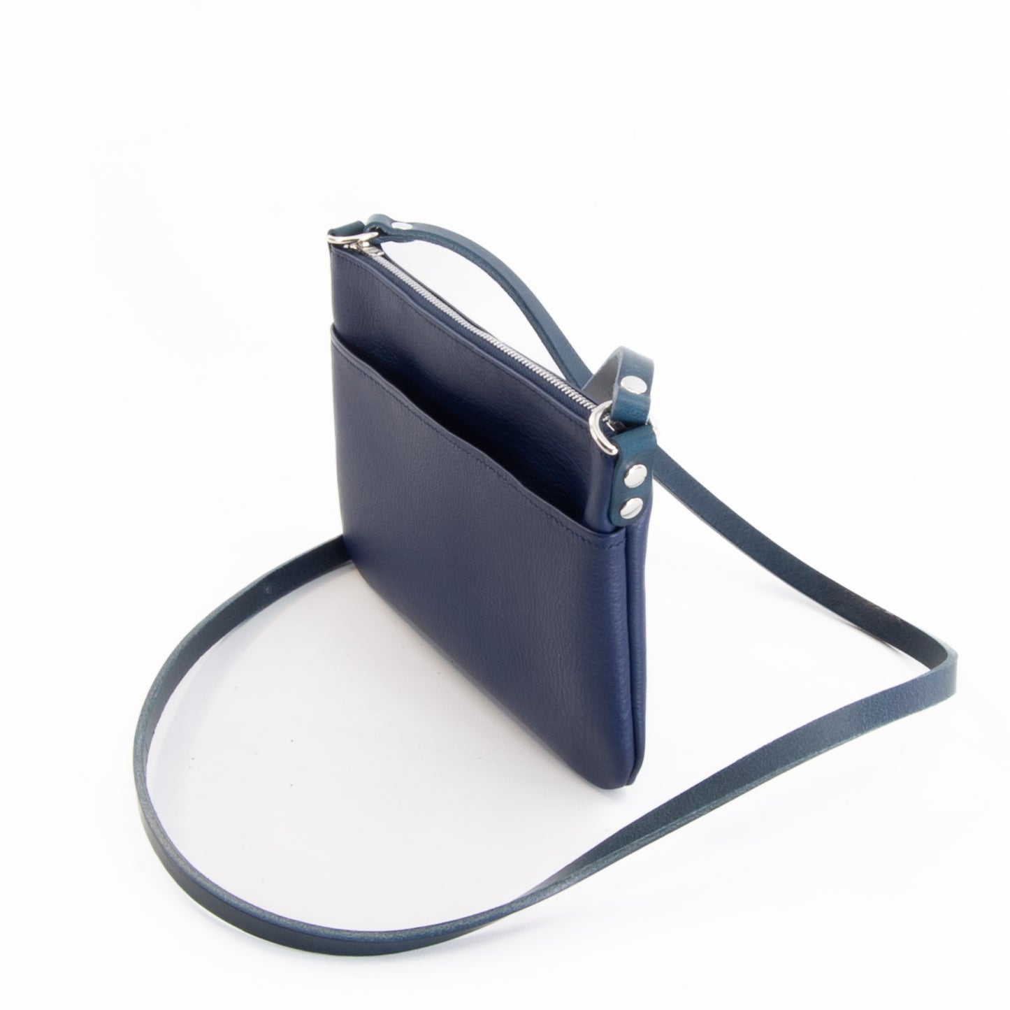 Lightweight Blue Leather Hip Bag image 1