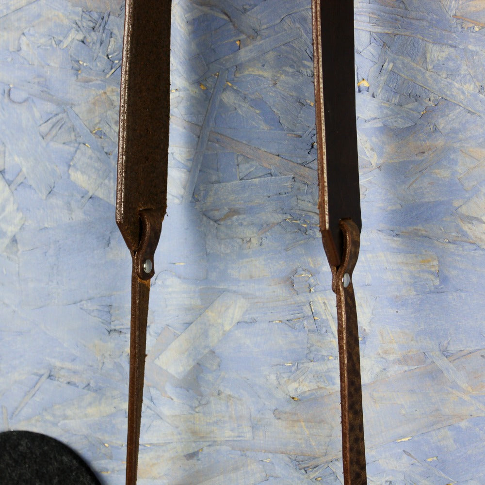 Wide Brown Leather Camera Strap - Yosemite Rivet image 8