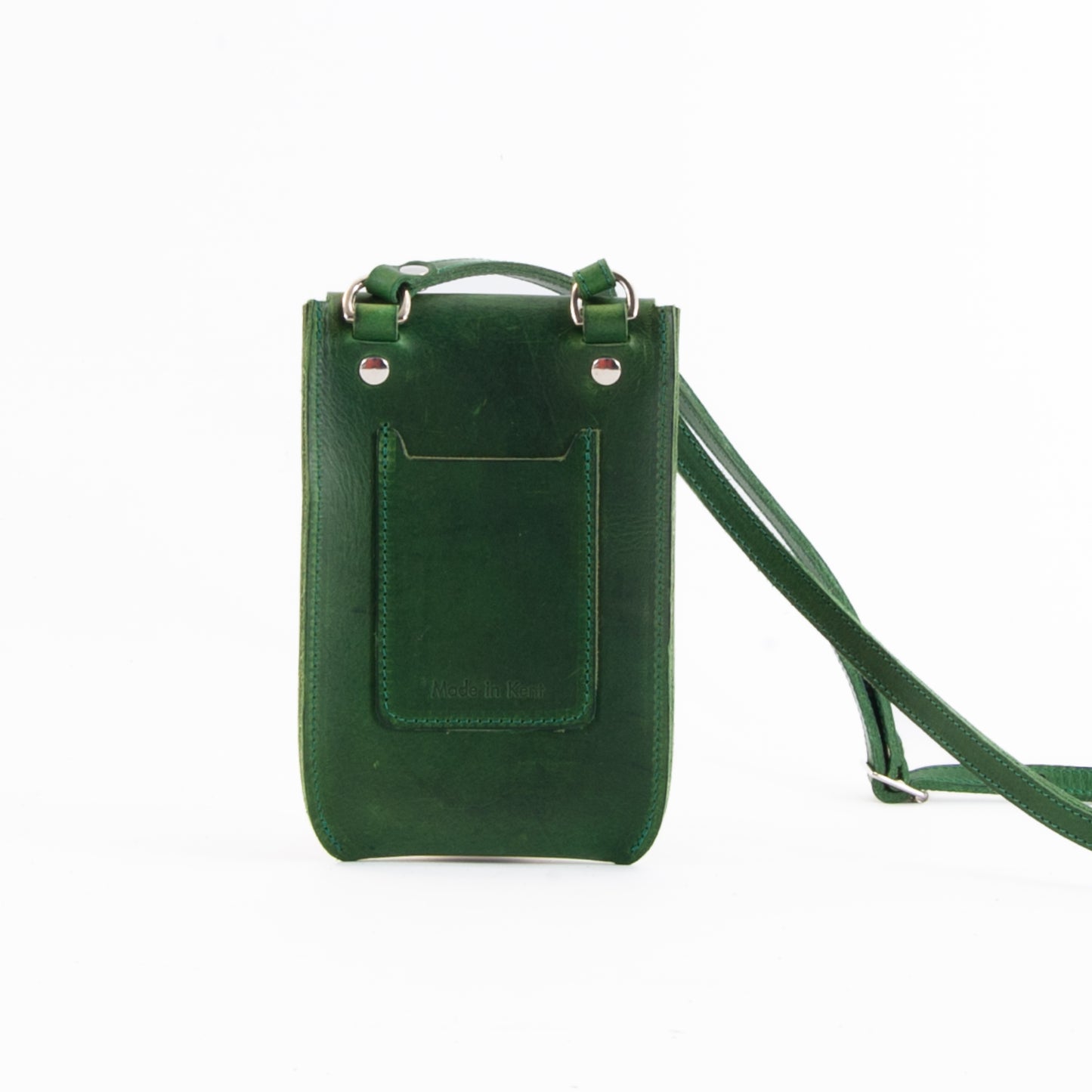 Green Leather Phone Pouch image 2