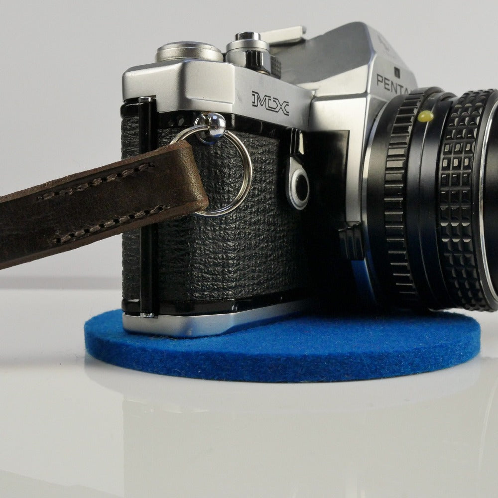 Brown Leather Camera Wrist Strap - Lulworth Stitched image 6