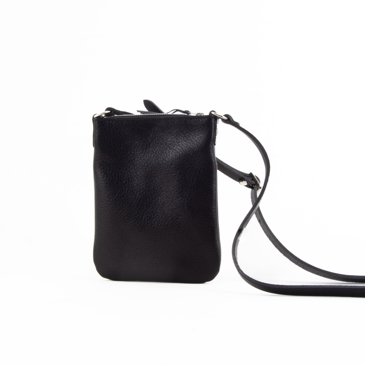 Lightweight Black Leather Mini Bag image 3