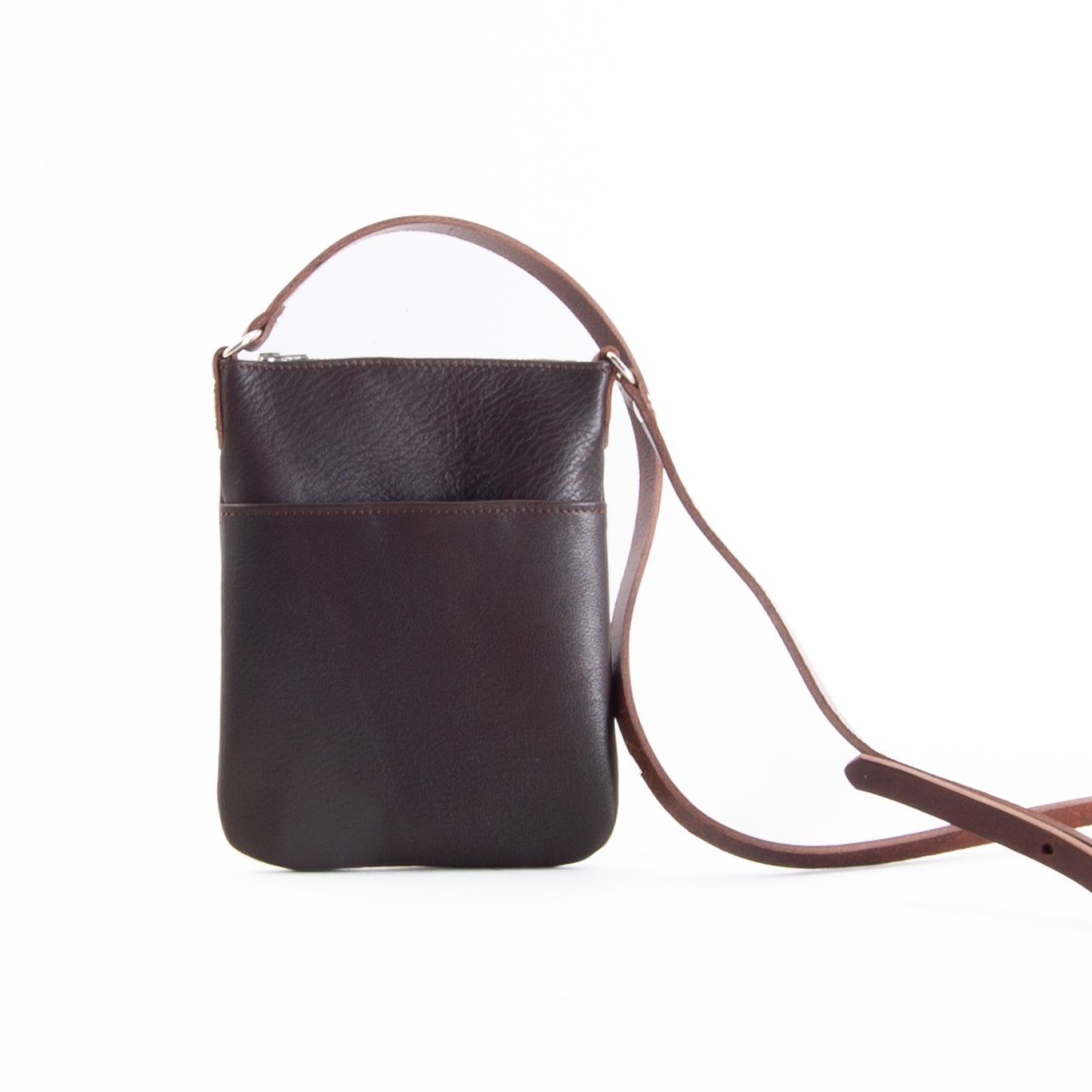Lightweight Brown Leather Mini Bag image 0