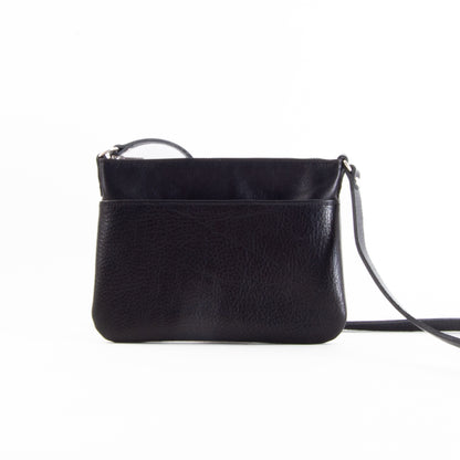 Lightweight Black Leather Hip Bag image 2
