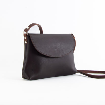 Soft Brown Leather Flap Over Bag image 2