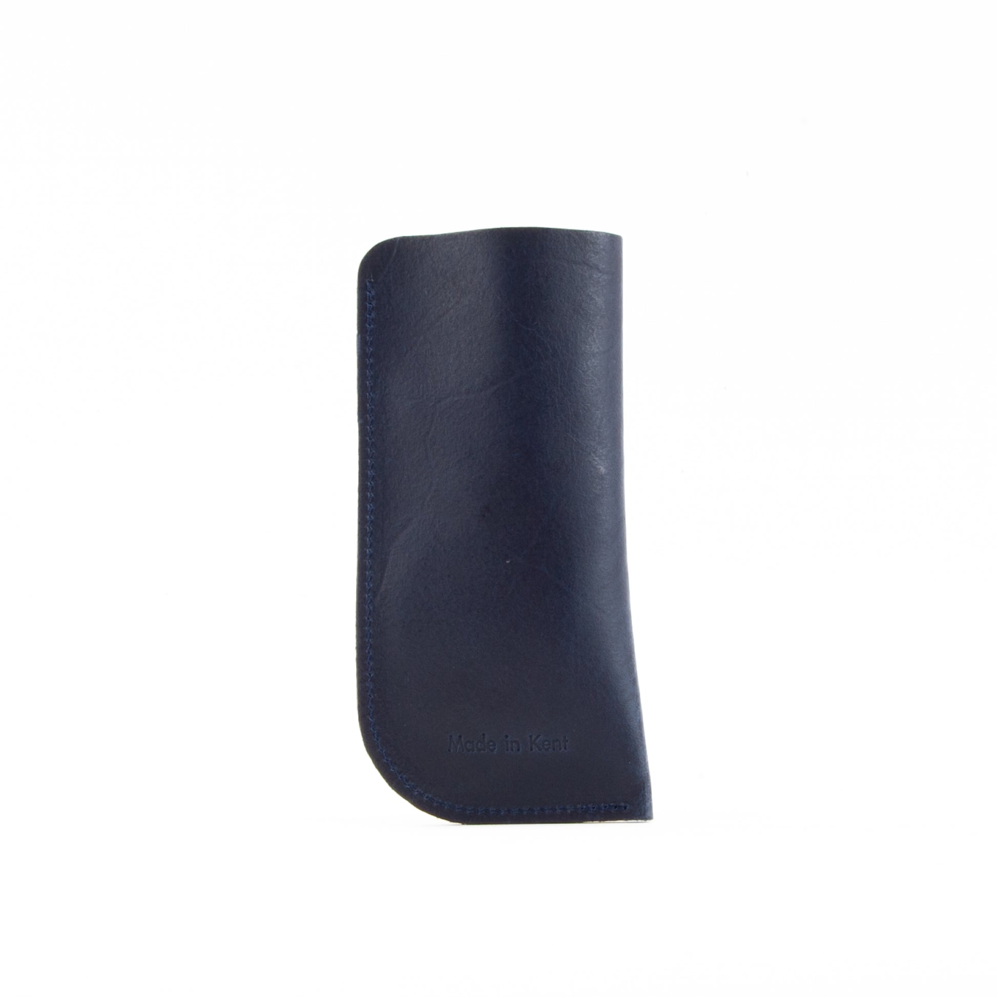 Vintage Navy Leather Glasses Sleeve image 4