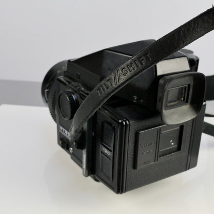 Wide Black Leather Camera Strap - Yosemite Stitched image 4