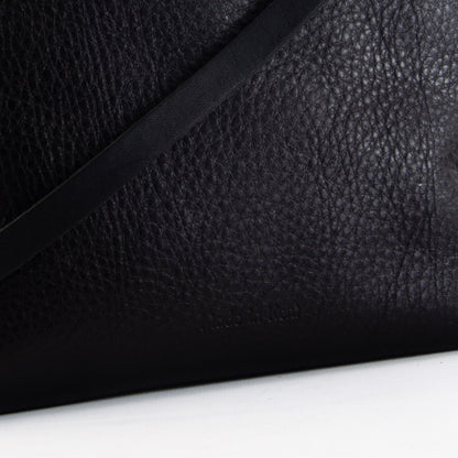 Soft Black Leather Flap Over Bag image 9