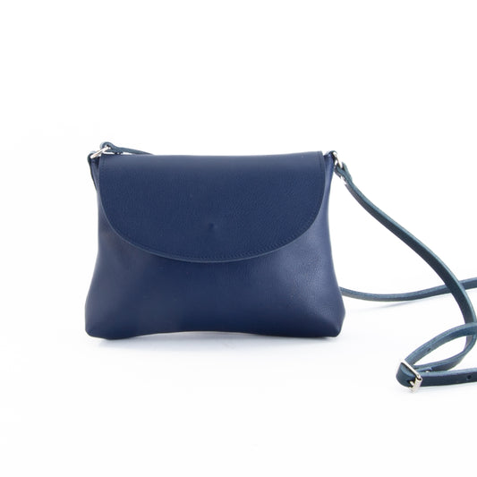 Soft Blue Leather Flap Over Bag image 0