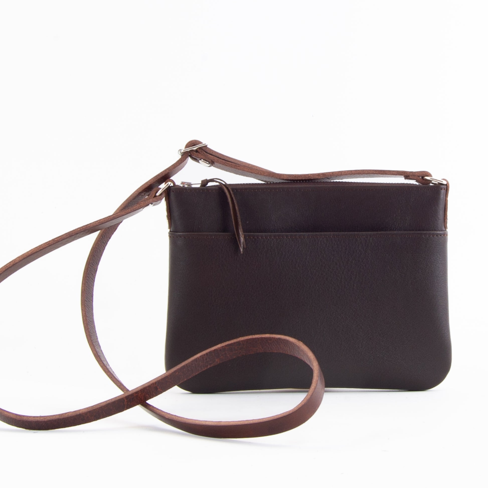 Lightweight Brown Leather Hip Bag image 5