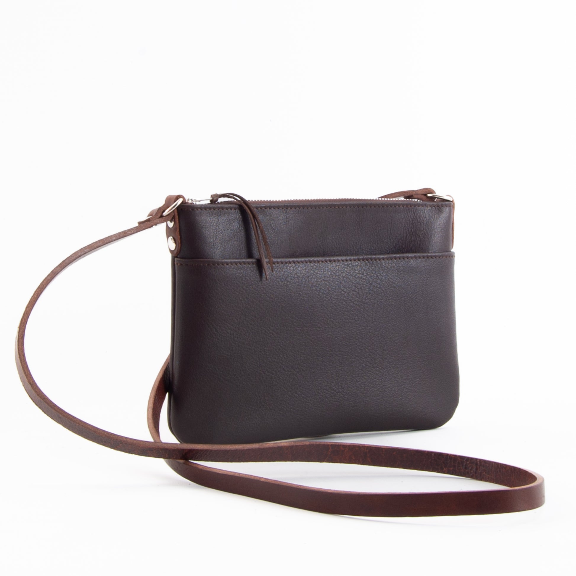 Lightweight Brown Leather Hip Bag image 1