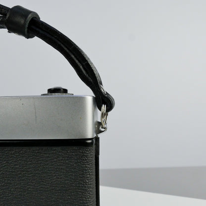 Black Leather Wide Camera Wrist Strap - Scandola Rivet image 4