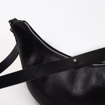 Black Leather Sling Bag image 2