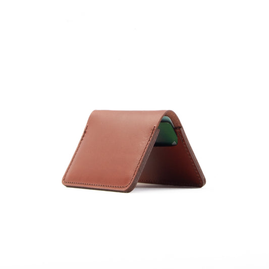 Chestnut Leather Card Holder image 0