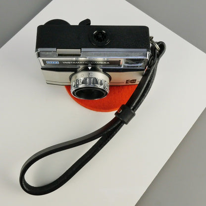 Black Leather Camera Wrist Strap - Lulworth Rivet image 1