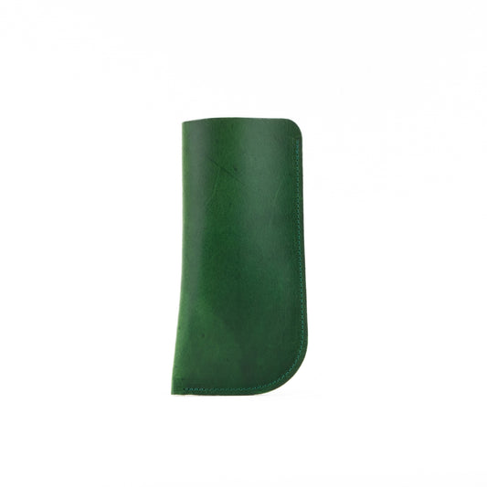 Vintage Green Leather Glasses Sleeve image 0