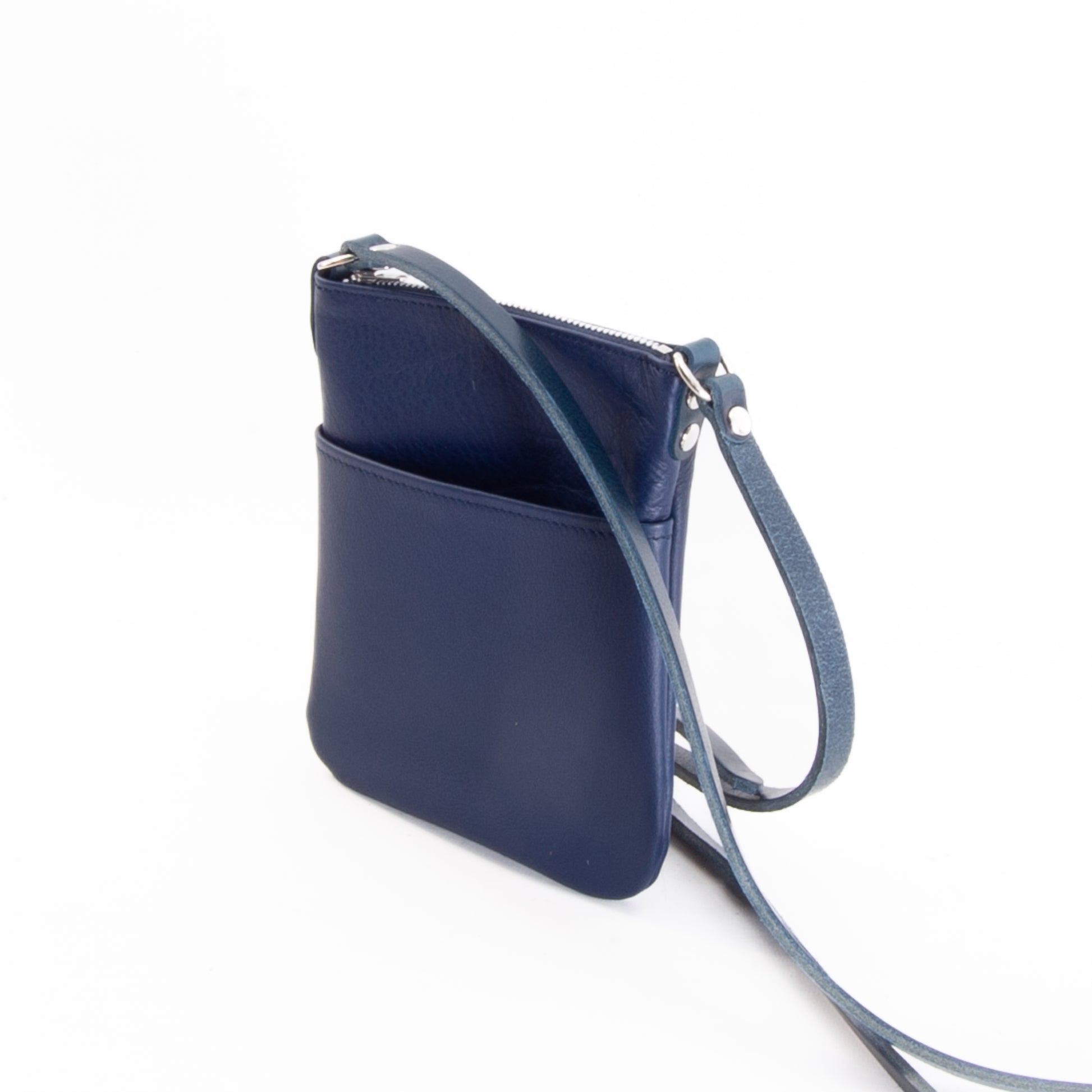 Lightweight Blue Leather Mini Bag image 4