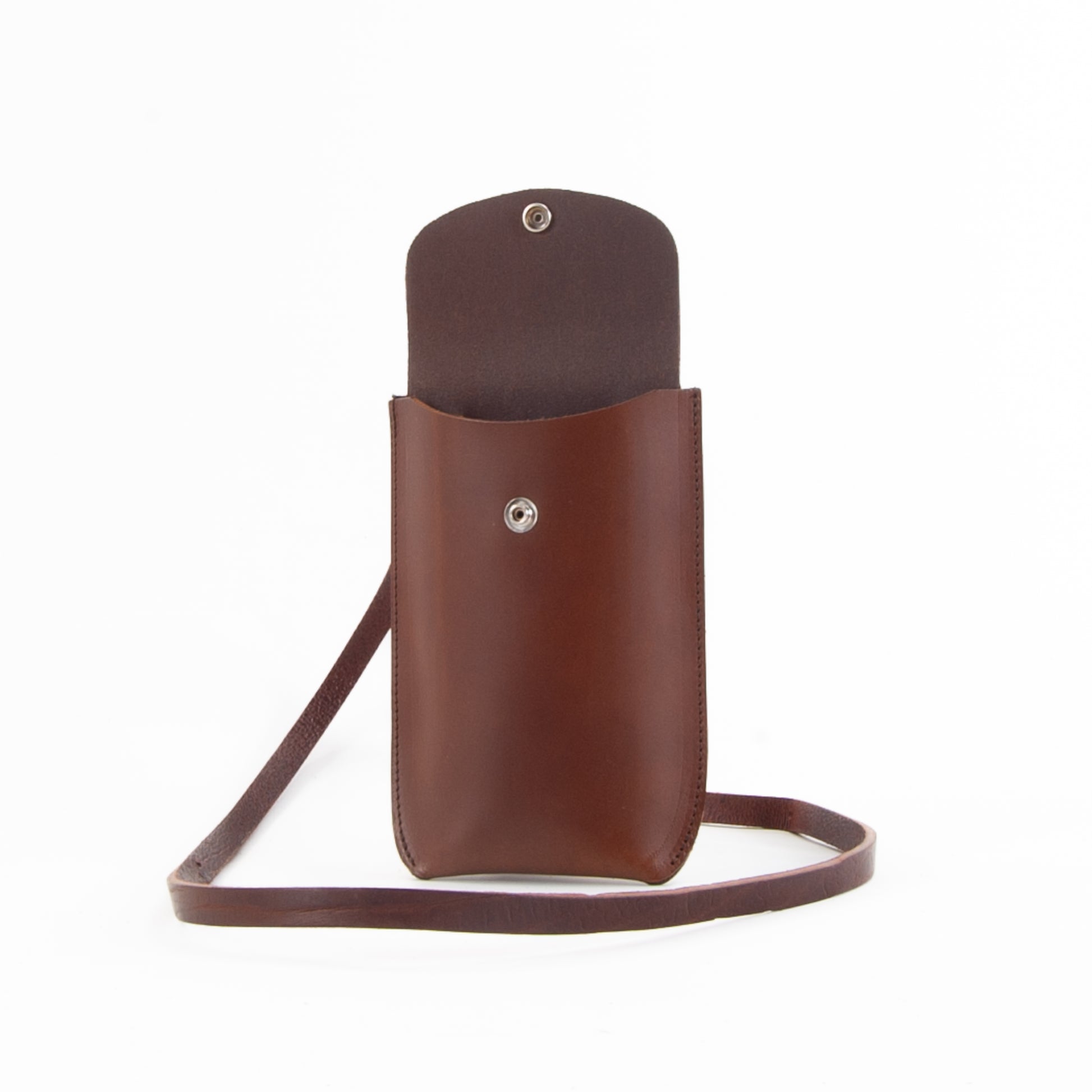 Brown Leather Phone Pouch image 3