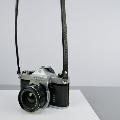Wide Black Leather Camera Strap - Yosemite Rivet image 7