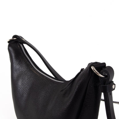 Black Leather Sling Bag image 1
