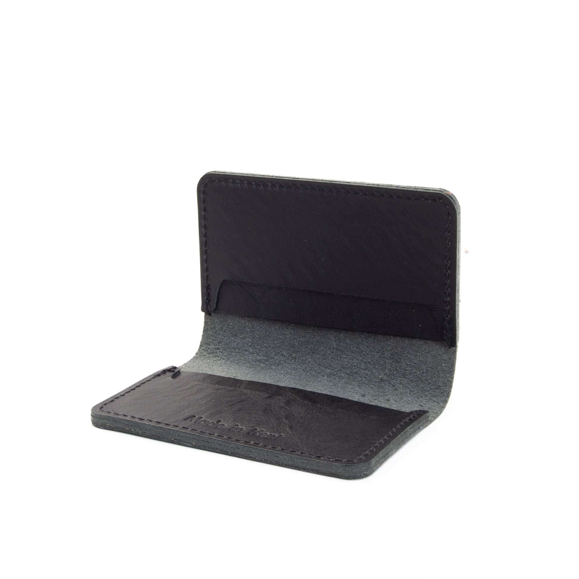 Black Leather Card Holder image 7