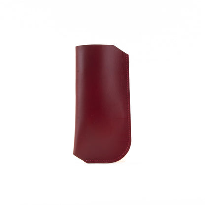 Burgundy Leather Glasses Sleeve image 0