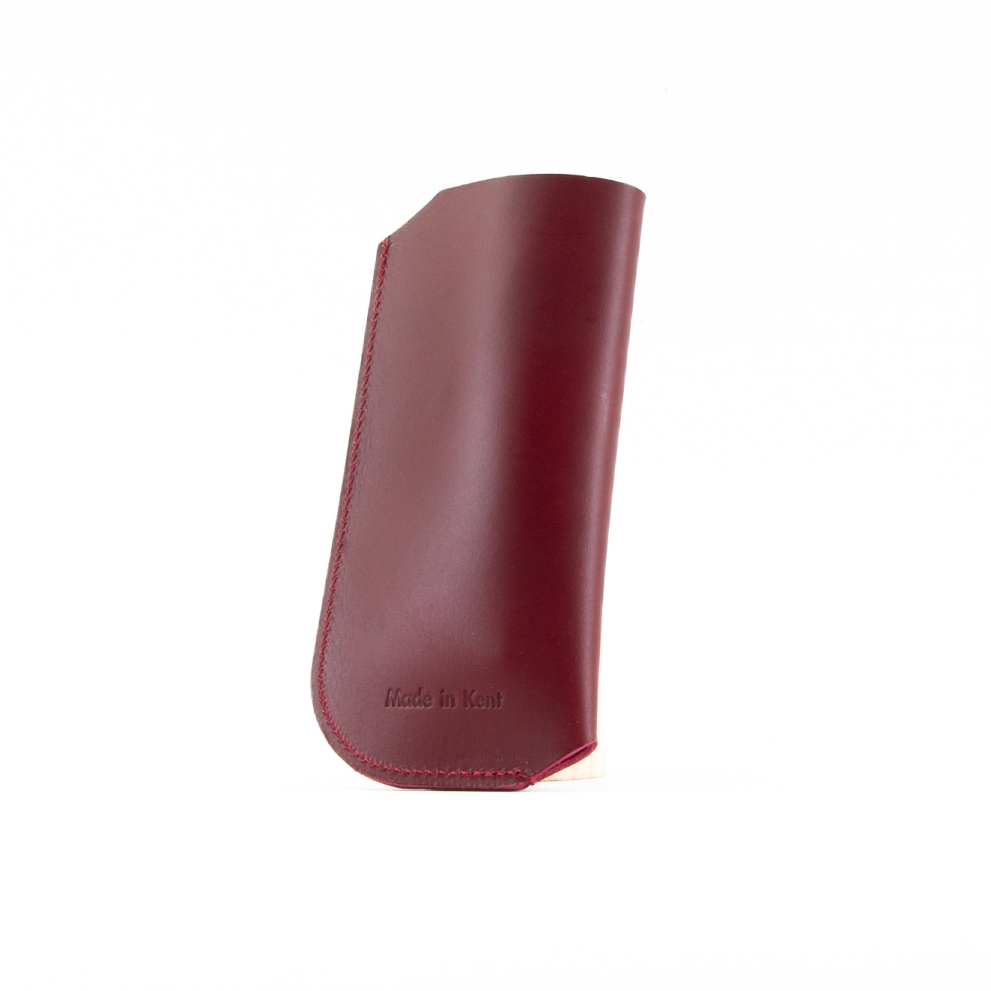Burgundy Leather Glasses Sleeve image 5