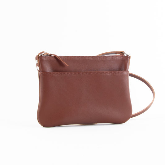 Lightweight Tan Leather Hip Bag image 0