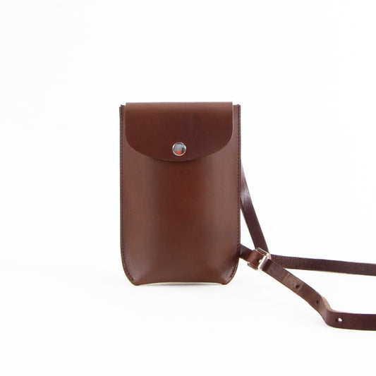 Brown Leather Phone Pouch image 0