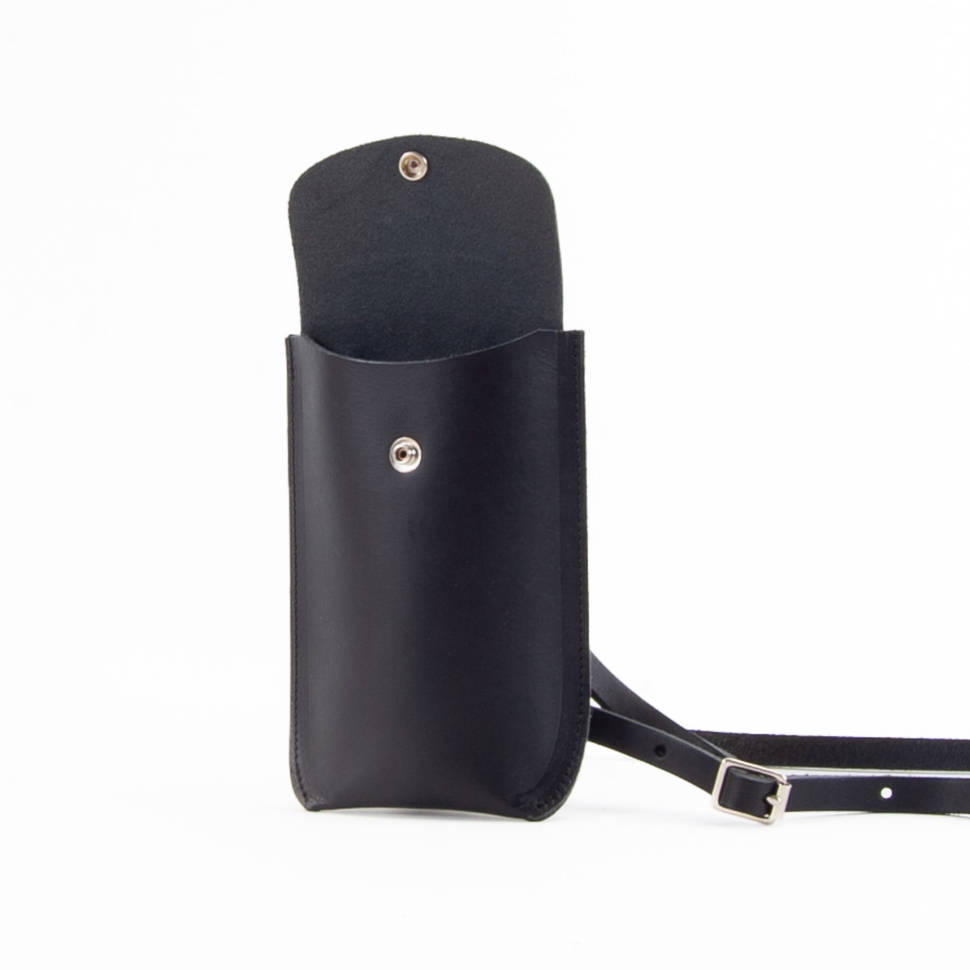 Black Leather Phone Pouch image 2
