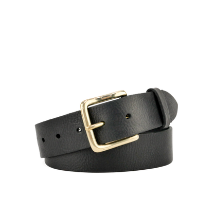 Leather Jeans Belt - Black