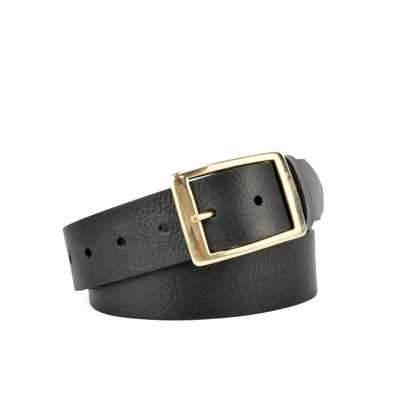 Leather Jeans Belt - Black