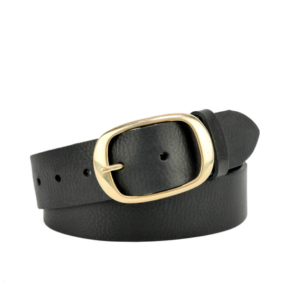 Leather Jeans Belt - Black