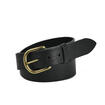 Leather Jeans Belt - Black