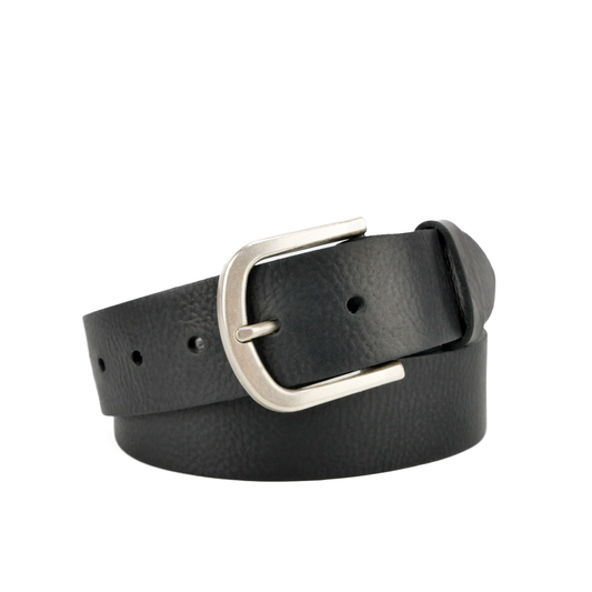 Leather Jeans Belt - Black