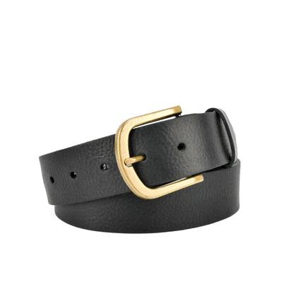 Leather Jeans Belt - Black